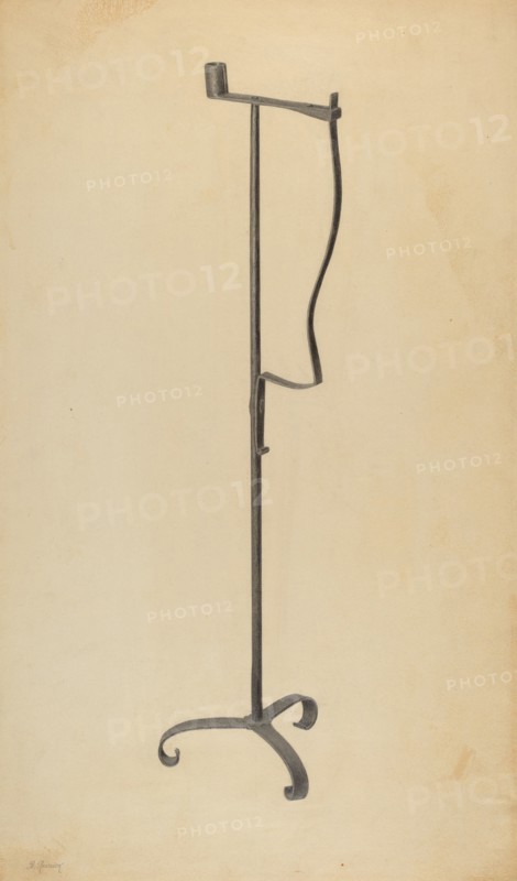 Rush and Candle Stand, c. 1938.