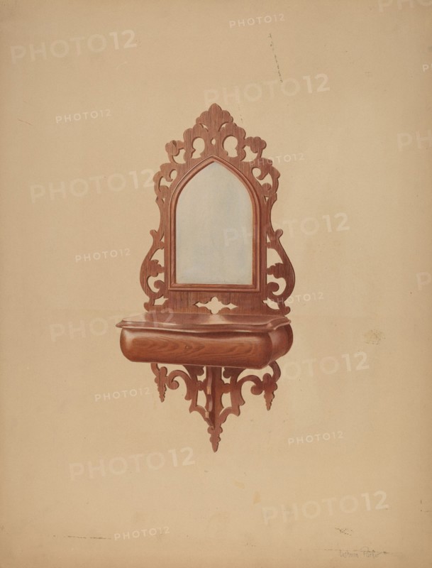 Mahogany Shaving Mirror, c. 1939.