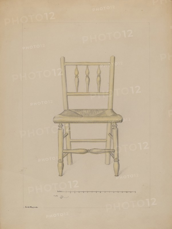 Small Rush Bottom Chair, c. 1936.