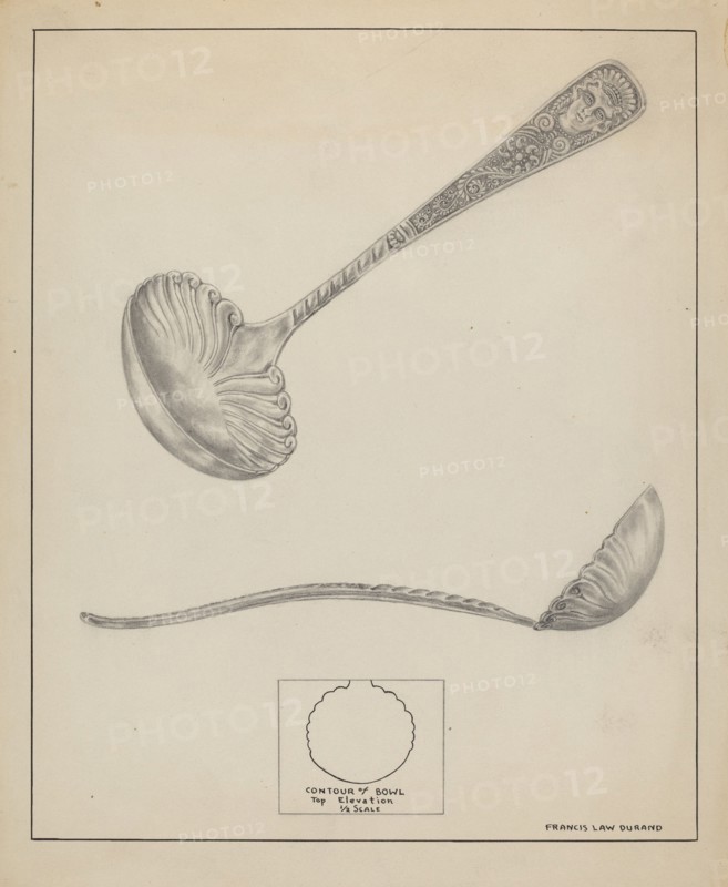 Silver Gravy Ladle, 1935/1942.