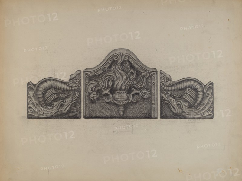Coal Grate for Fireplace, 1937.