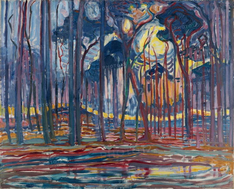 Woods near Oele, 1908. Creator: Mondrian, Piet (1872-1944).
