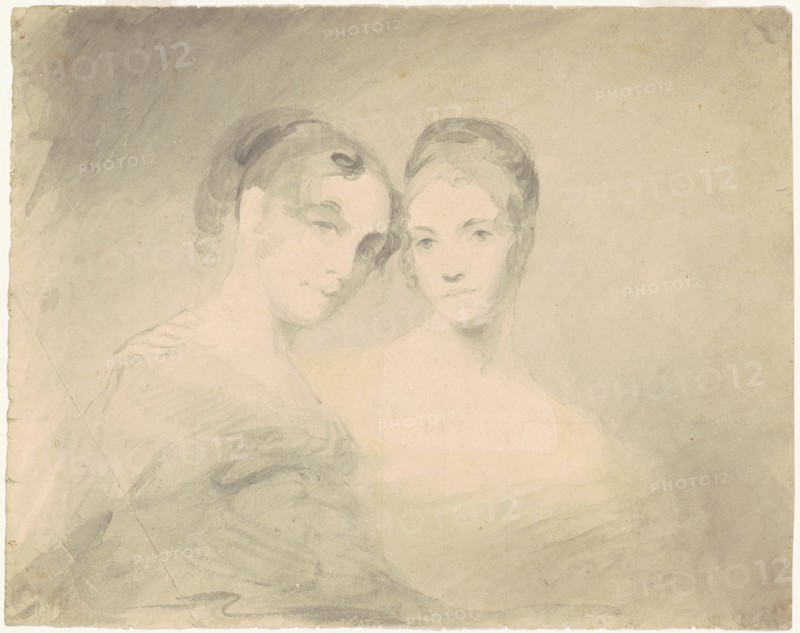 Two Women [recto], c. 1830-1850.