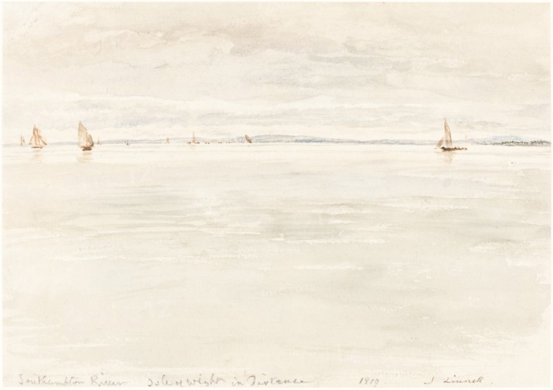 Sailboats on Southampton River, 1819. Creator: John Linnell the Elder.