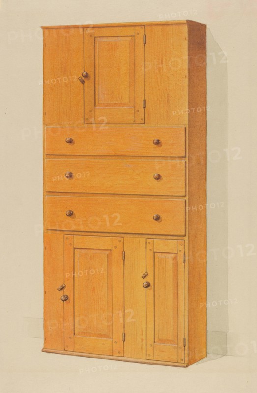 Shaker Cupboard with Drawers, c. 1936.