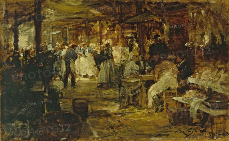 The Madeleine market, c1890.