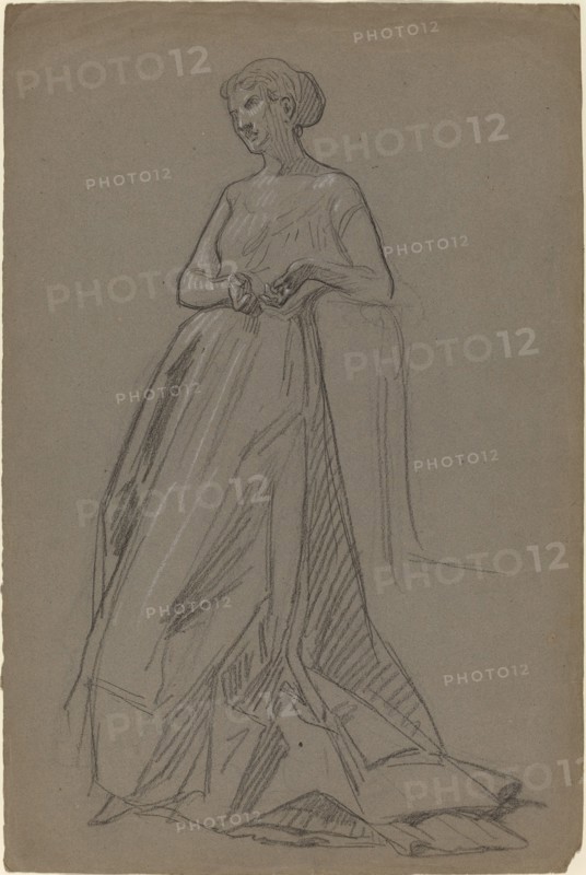 Standing Woman Leaning on Her Elbow, 1890s.