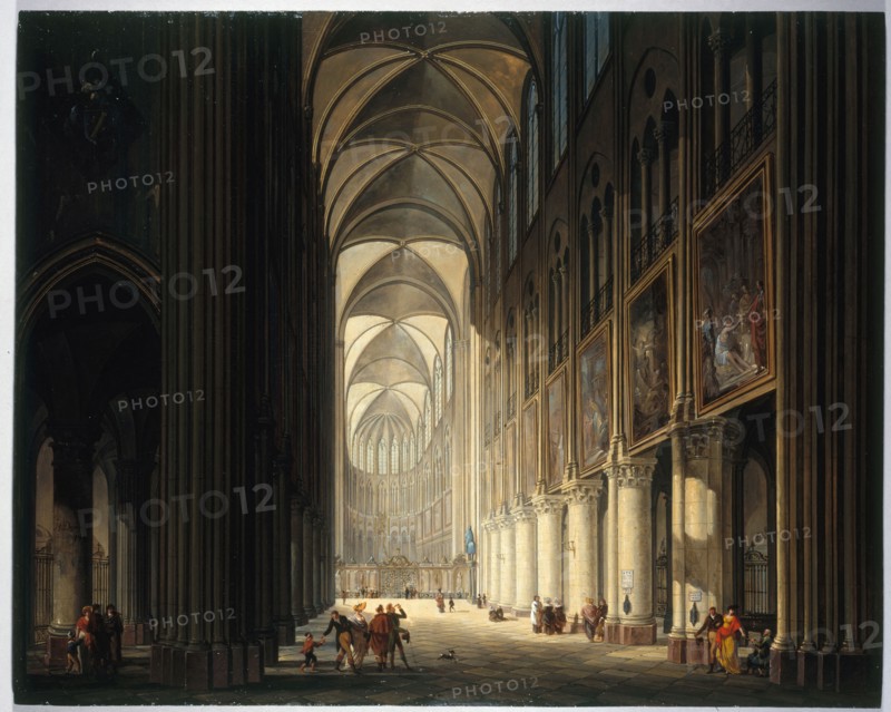 Interior view of Notre-Dame, in 1789, 1789.