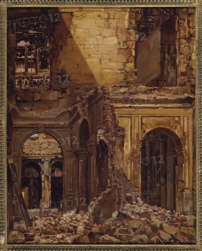 Ruins of Tuileries, after the fire of 1871.