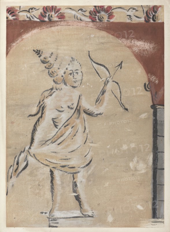 Free Hand Decorated Wall, c. 1940.