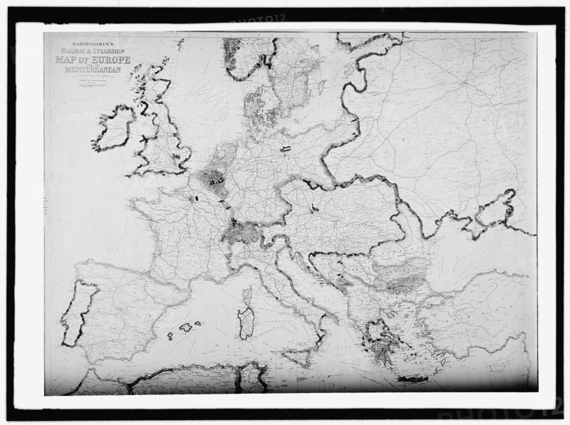 Map of Europe, between 1913 and 1917. Creator: Harris & Ewing.