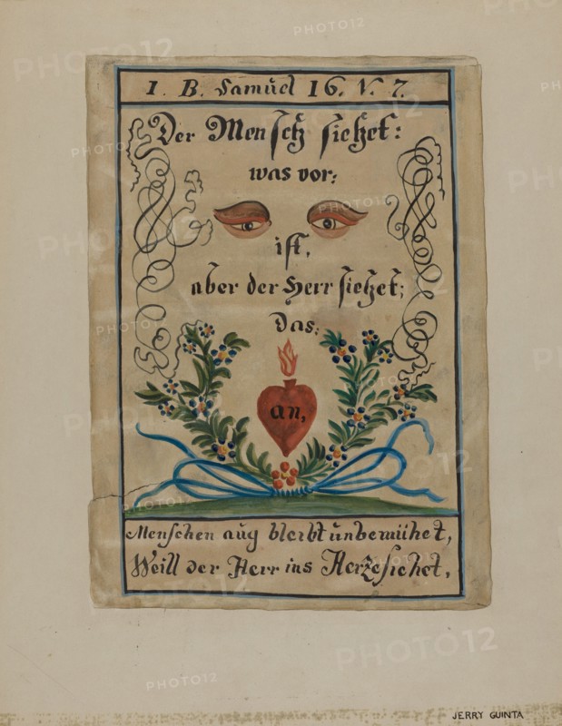 Pa. German Illustrated Fractur, c. 1939.