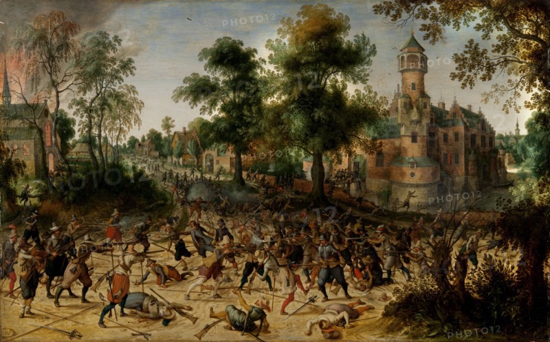 Sack of a Town, 1600s. Creator: Vrancx, Sebastiaen (1574-1647).