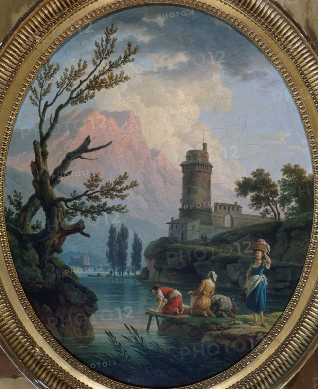 Landscape with washerwomen, 1789.
