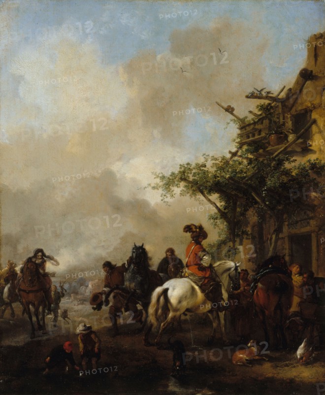 Horsemen stop, between 1639 and 1668.