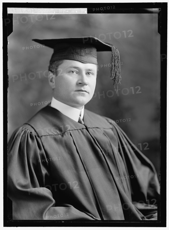 Arthur P. Owens, between 1913 and 1918. Wearing academic robes.