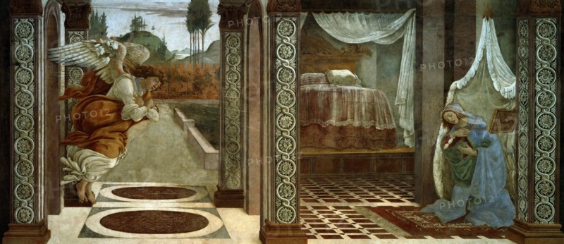 The Annunciation, 1481. Creator: Botticelli, Sandro (1445-1510).