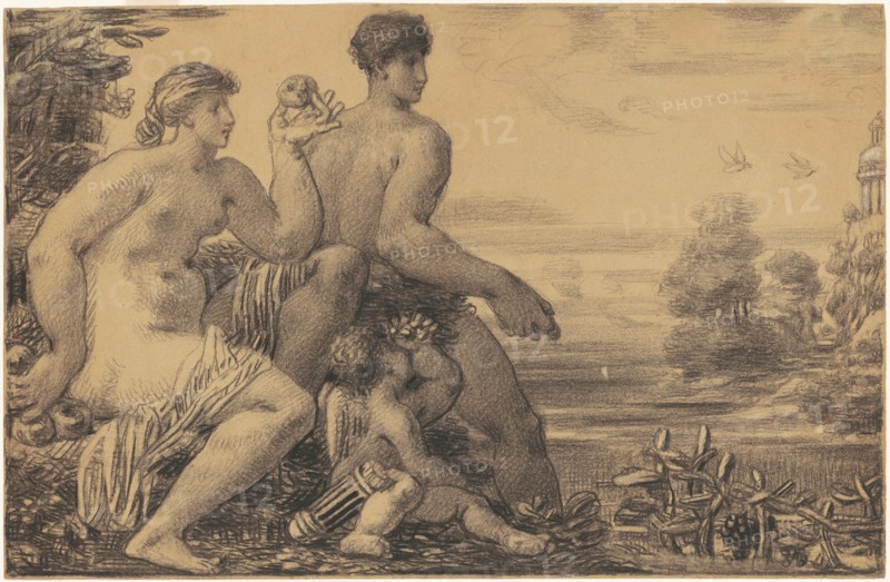 Venus, Mars, and Cupid, 1860s-1870s.