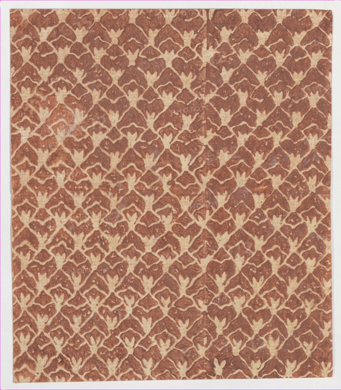 Sheet with overall abstract pattern, 19th century.