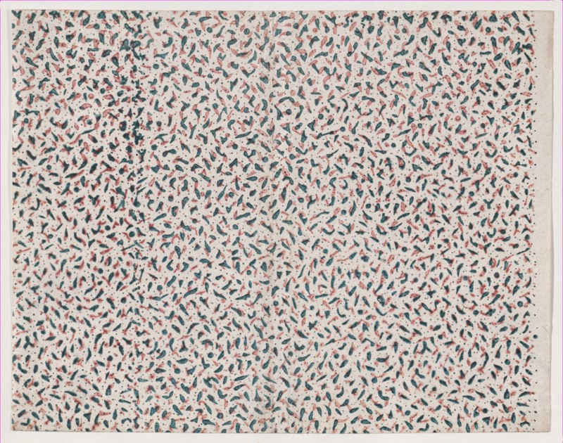 Sheet with overall abstract pattern, 19th century.