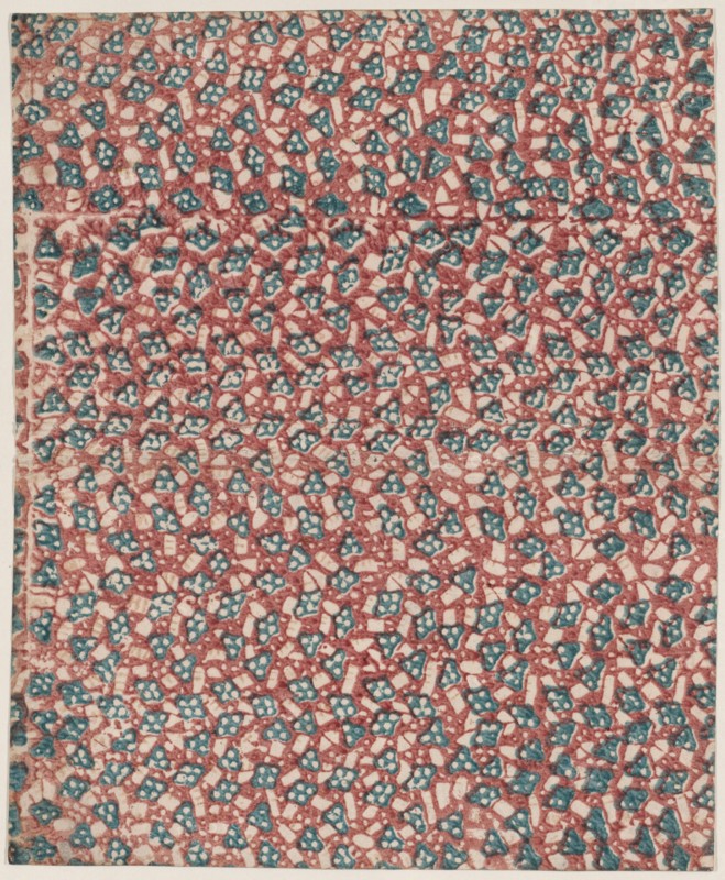 Sheet with overall abstract pattern, 19th century.