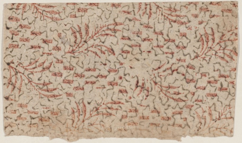 Sheet with overall abstract pattern, 19th century.