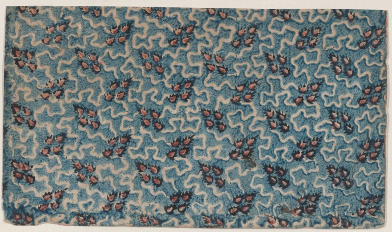 Sheet with overall abstract pattern, 19th century.