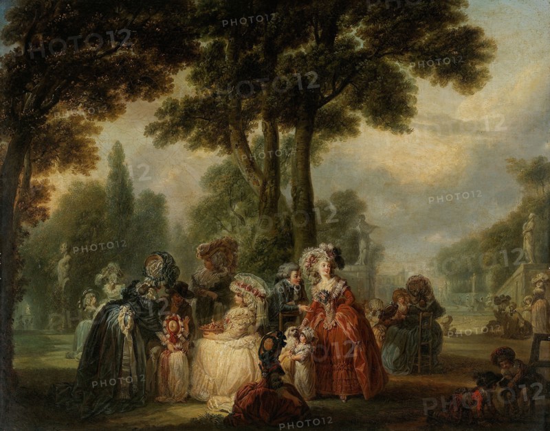 Assembly in a park, c1785.