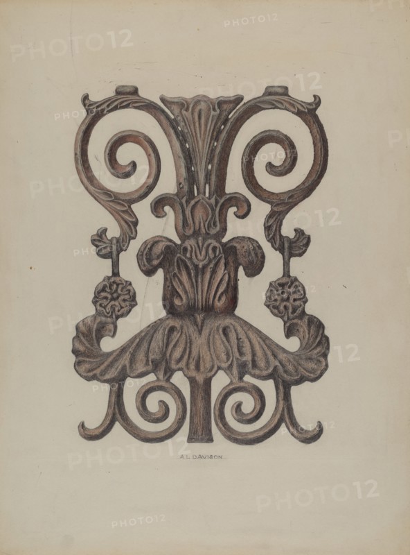 Section of Cast Iron Balcony, c. 1937.
