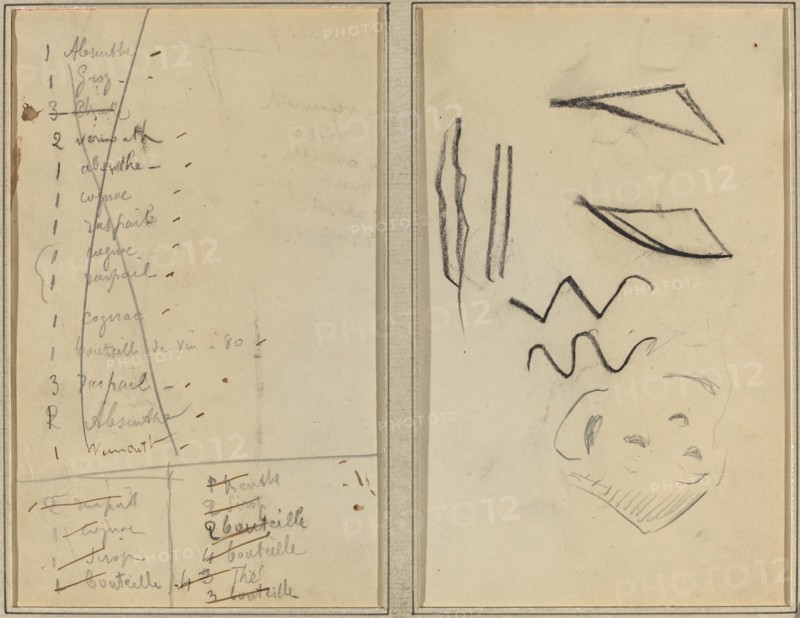 Neige (Snow); Itinerary [recto], 1884-1888.