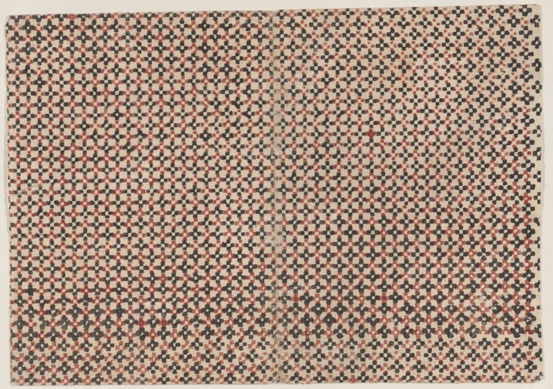 Sheet with overall geometric pattern, 19th century.