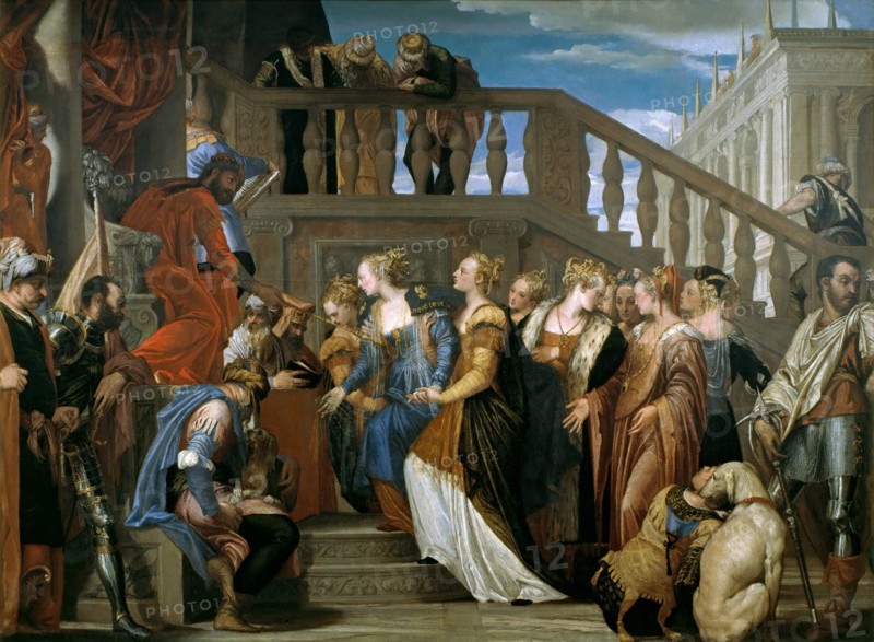 Esther and Ahasver, ca 1555. Creator: Veronese, Paolo (1528-1588).