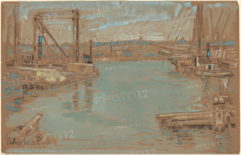 North River Dock, New York, 1901.