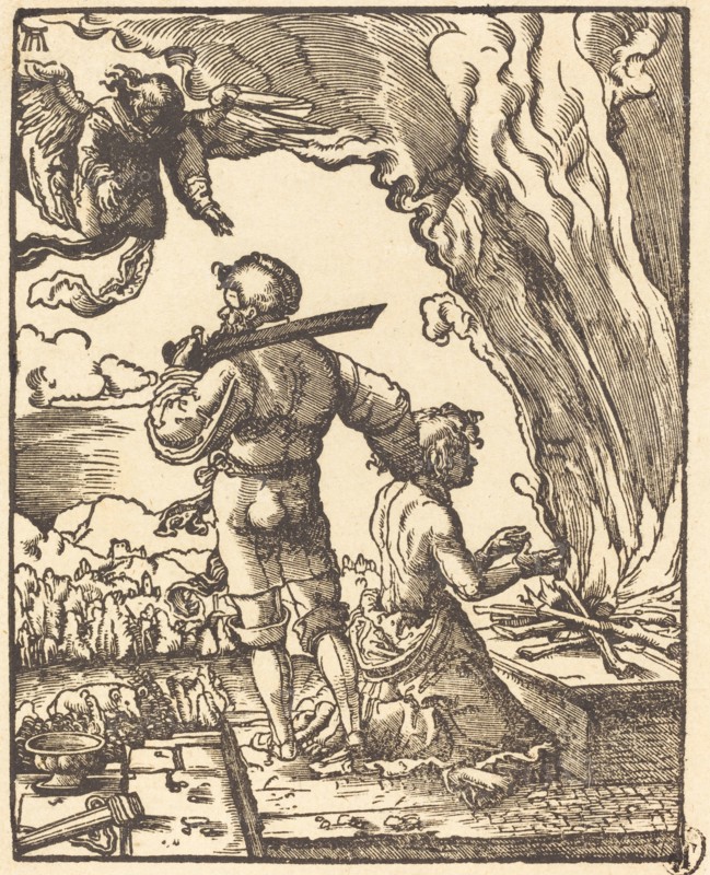 Abraham's Sacrifice, in or after 1520.