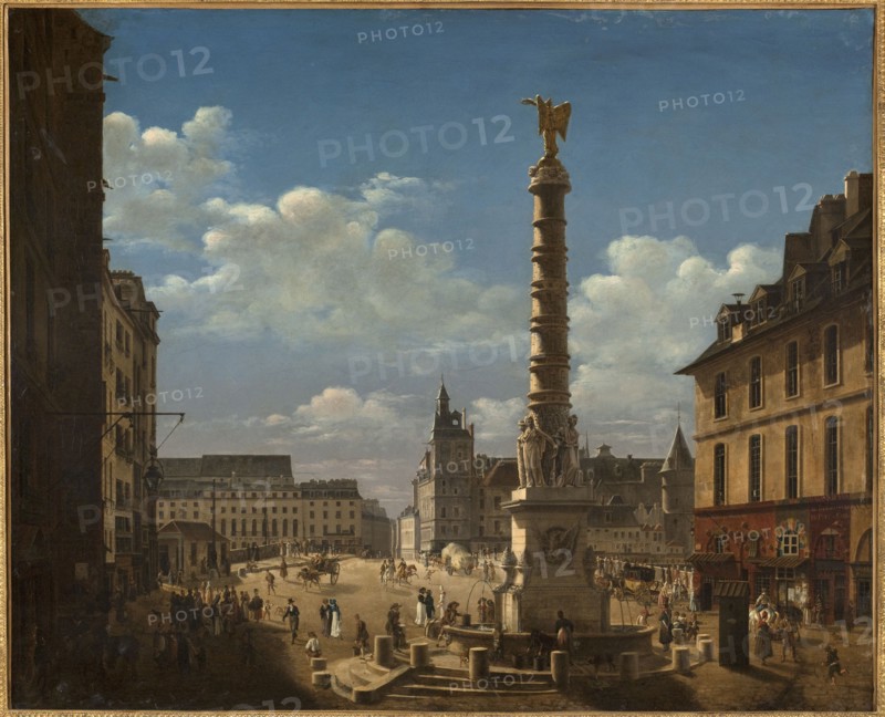 The square and fountain of Chatelet, 1810.