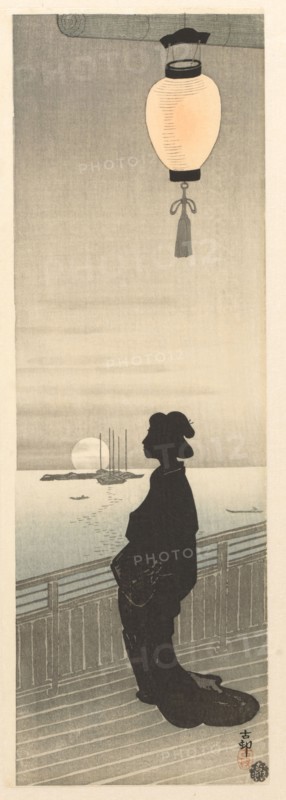 Courtesan on veranda, 1900-1910. Private Collection.