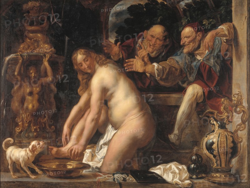 Susanna and the Elders, 1653. Creator: Jordaens, Jacob (1593-1678).