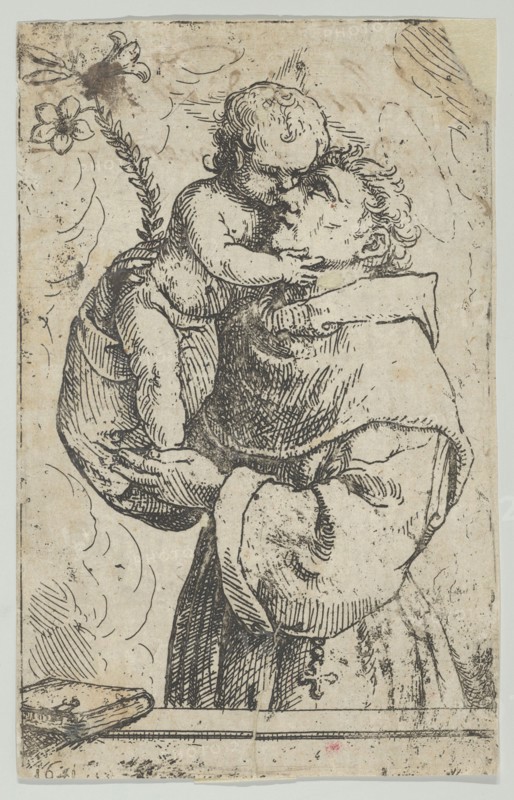 St Anthony of Padua embracing the Christ Child, 1641.