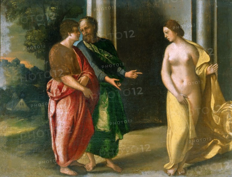 Gyges and Candaules, c. 1510. Creator: Dossi, Dosso (ca. 1486-1542).