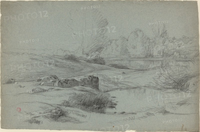 A Rocky Meadow by a River, c. 1840.