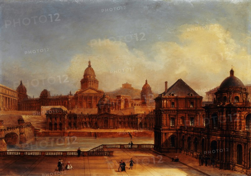 Composite view of Parisian landmarks, c1836.