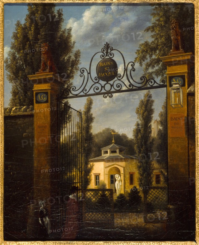Bains Saint-Jacques, rue des Feuillantines, c1830.