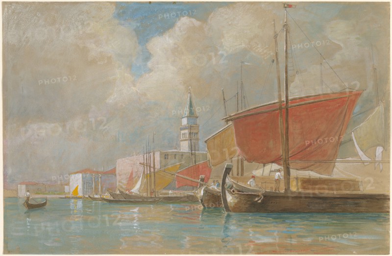 Shipping Along the Molo in Venice.