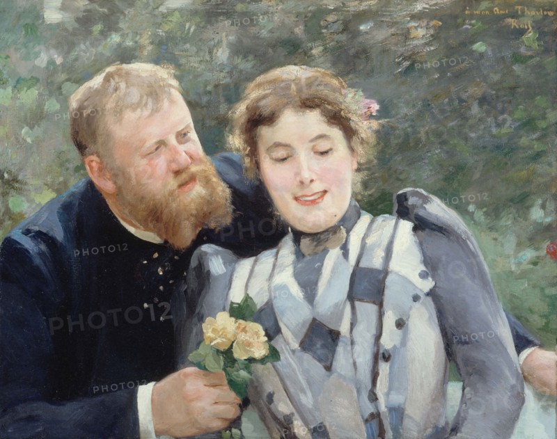 Portrait of Thaulow and his wife, 1890.