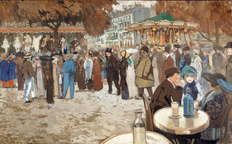 Fête foraine, boulevard de Clichy, c1910.