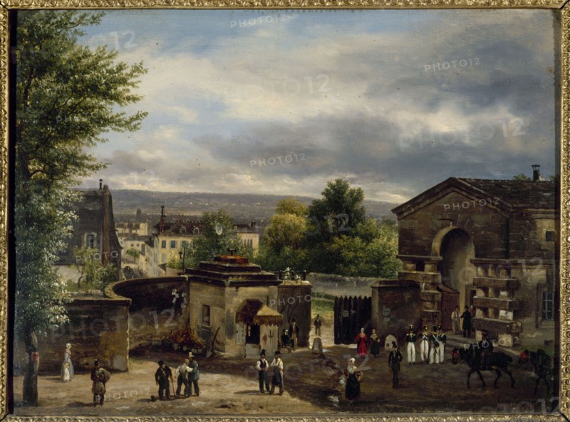 The barrier of rue Royale-Montmartre, 1823.