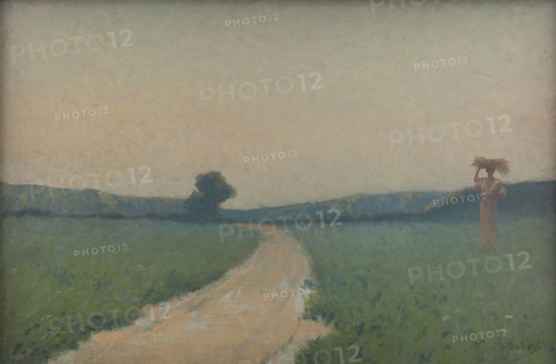 Road through the field in the morning, 1932.