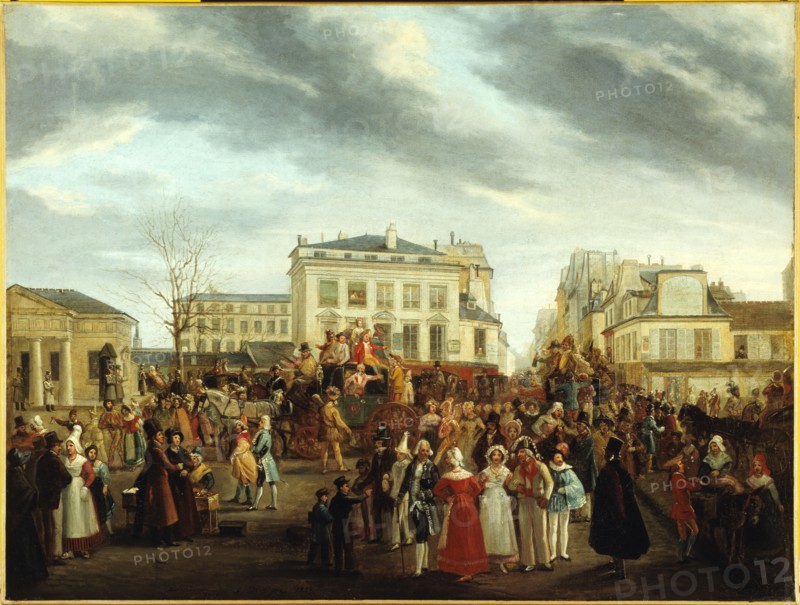 Descent of the courtiers, Ash Wednesday 1823.