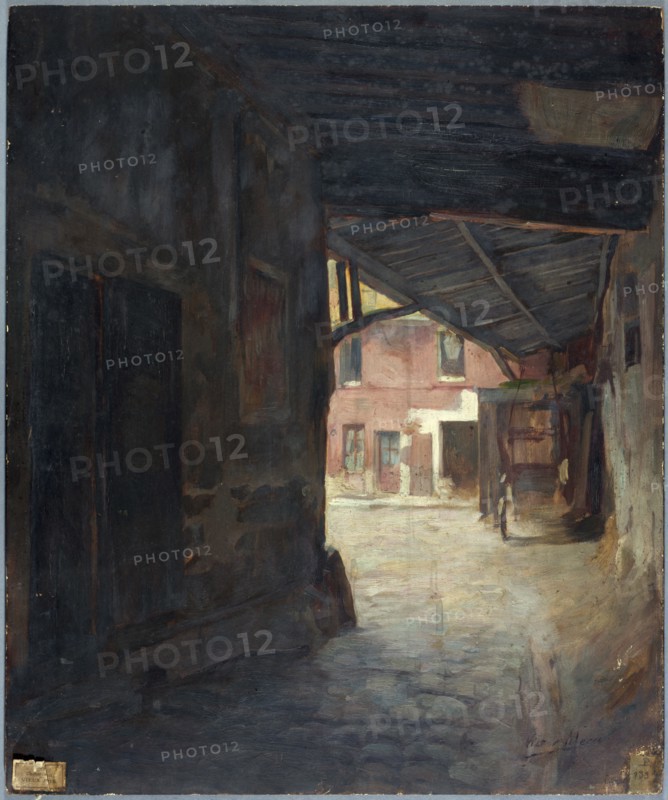 Porch of the Cheval-Blanc inn, rue Mazet, 1898.