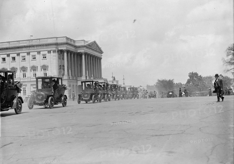 Woman Suffrage Motor Parade To Capitol, 1913. Creator: Harris & Ewing.